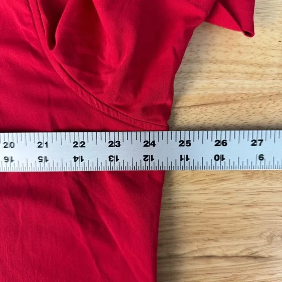 Poncho Men's XL Red Short Sleeve Western Snap Performance Vented Slim Fit Shirt
